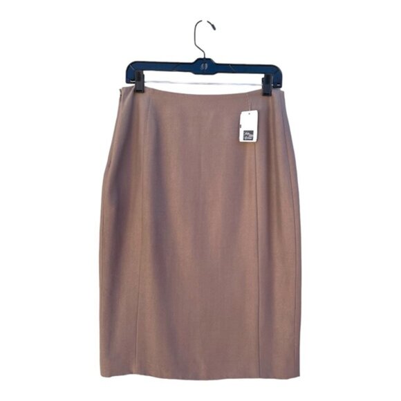 Nina Ricci Warm Taupe Silk Skirt Size 8 NWT - Picture 10 of 11